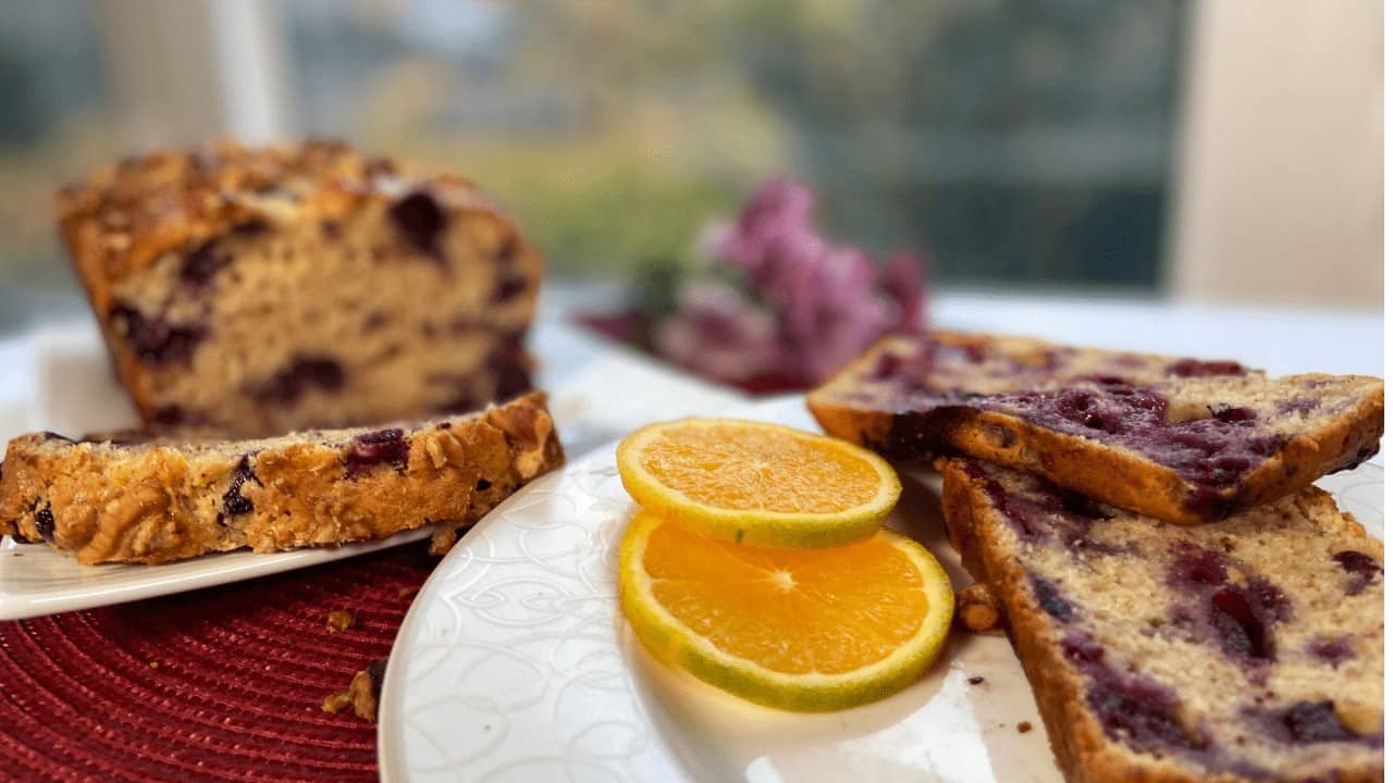 Blueberry walnut loaf